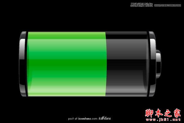 Illustrator绘制质感电池图标,脚本之家