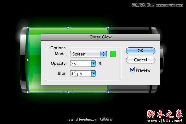 Illustrator绘制质感电池图标,脚本之家