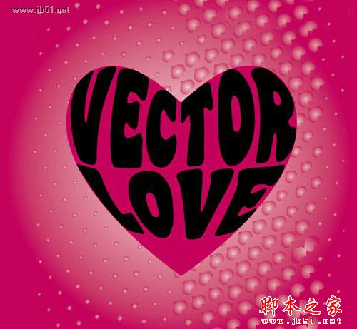 Illustrator绘制心形效果的粉色海报