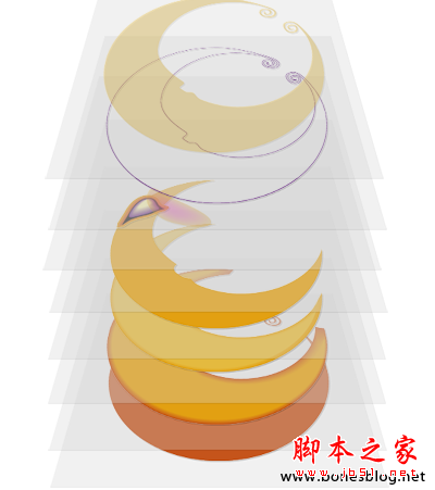 Illustrator绘制矢量画实例月亮图腾_天极设计在线转载