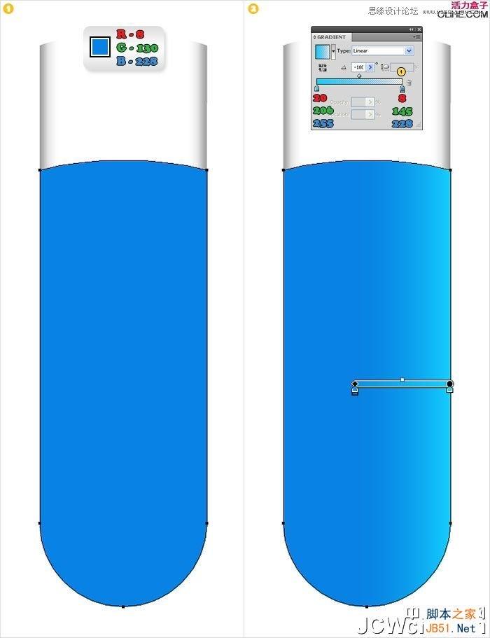 Illustrator制作蓝色苹果QuickTime标志,脚本之家