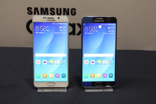 三星S6 edge+与Galaxy Note5新品发布会真机图及情况对比