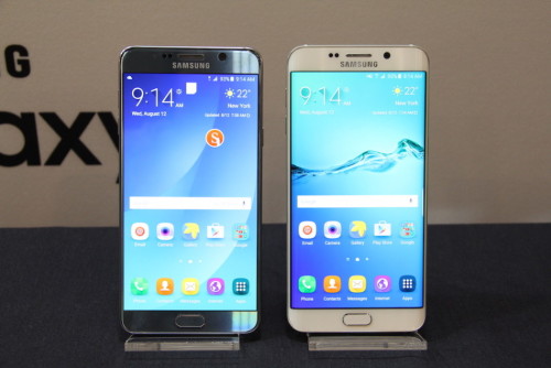 三星S6 edge+与Galaxy Note5新品发布会真机图及情况对比