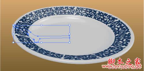 Illustrator精细绘制青花瓷盘三维效果图