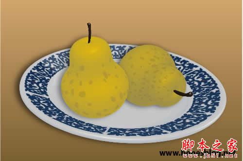 Illustrator精细绘制青花瓷盘三维效果图