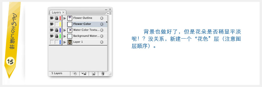 Illustrator实例教程：创作水彩矢量花朵插画,PS教程