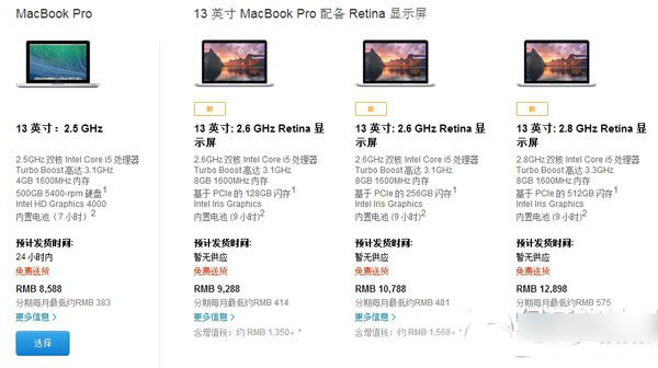 macbook air和pro的区别有哪些?macbook air和pro区别1