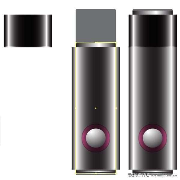 Illustrator设计一个色彩斑澜的U盘,PS教程,思缘教程网