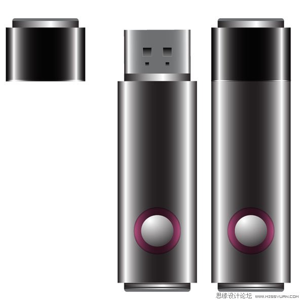Illustrator设计一个色彩斑澜的U盘,PS教程,思缘教程网