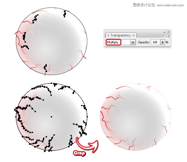 Illustrator制作万圣节带血丝的恐怖眼球