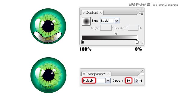 Illustrator制作万圣节带血丝的恐怖眼球
