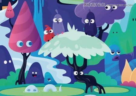 Illustrator绘制抽象唯美的插画教程