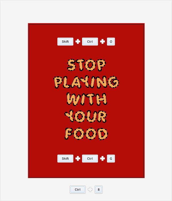 Illustrator制作意大利面艺术特效文字教程,