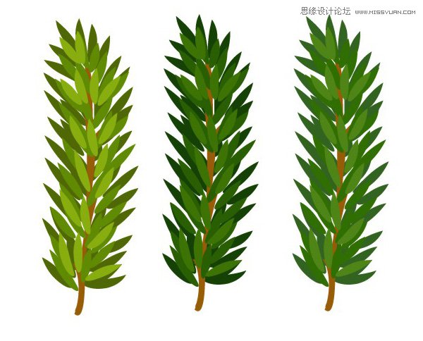 Illustrator制作一个精致的圣诞节花环