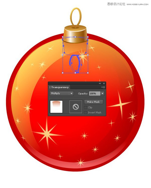 Illustrator制作一个精致的圣诞节花环