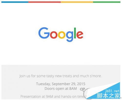 谷歌2015发布会邀请函
