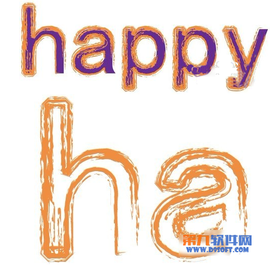 Illustrator画笔设计油漆字效果