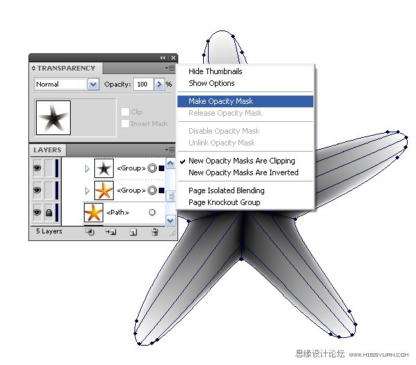 Illustrator绘制立体真实的海星教程,PS教程,思缘教程网