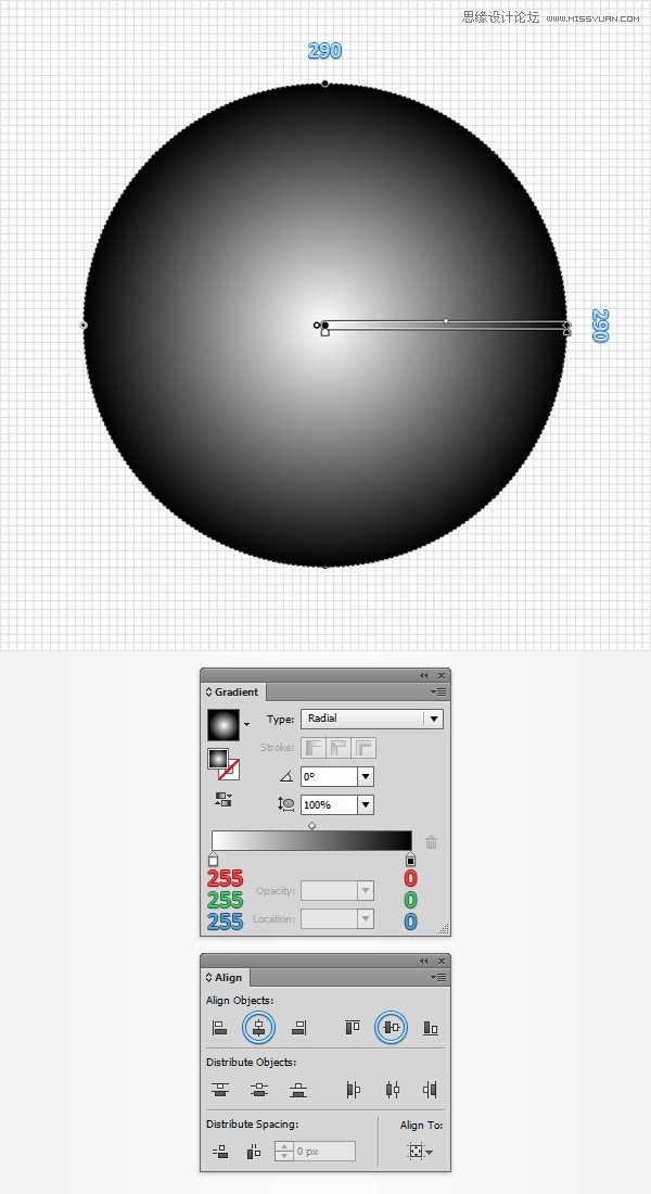 Illustrator绘制逼真的美国队长盾牌图标,