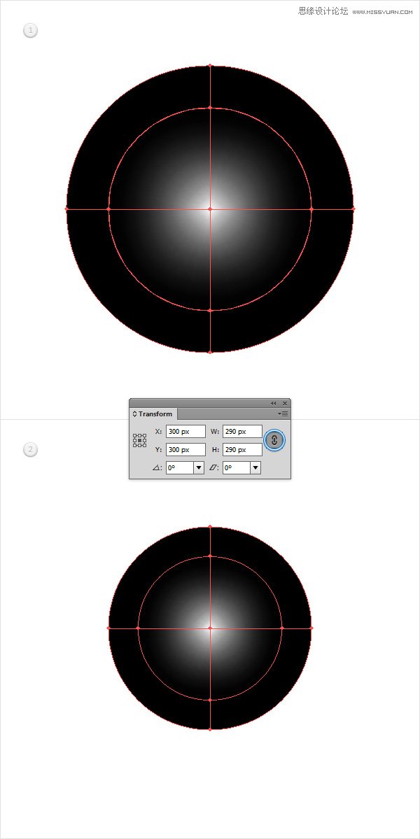 Illustrator绘制逼真的美国队长盾牌图标,