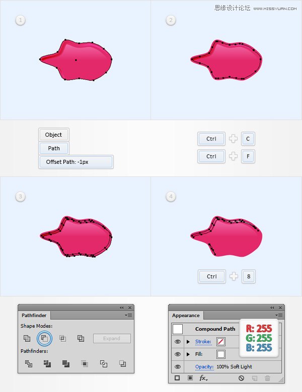 Illustrator制作神话般的指甲油文字效果,PS教程,思缘教程网