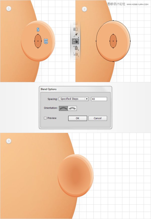 Illustrator设计时尚有趣的卡通人物脸部,