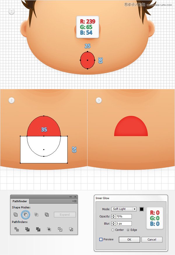 Illustrator设计时尚有趣的卡通人物脸部,