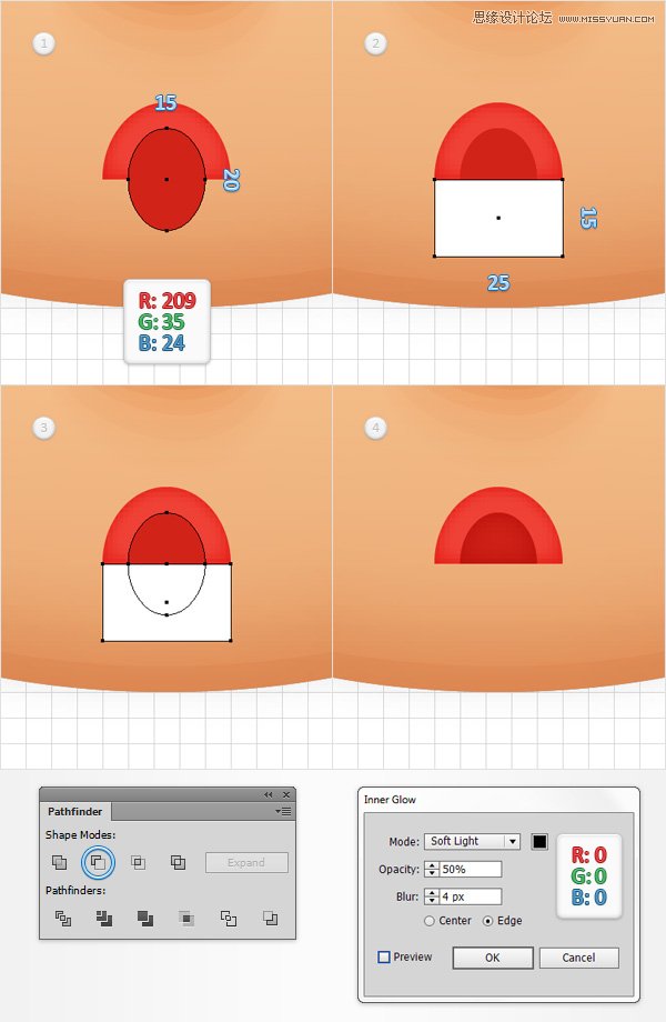 Illustrator设计时尚有趣的卡通人物脸部,