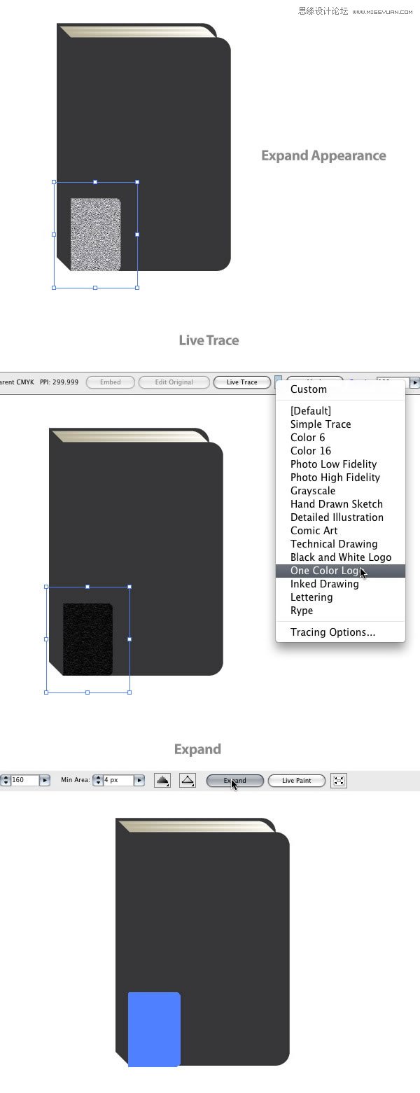 Illustrator绘制立体效果的黑色笔记本,破洛洛