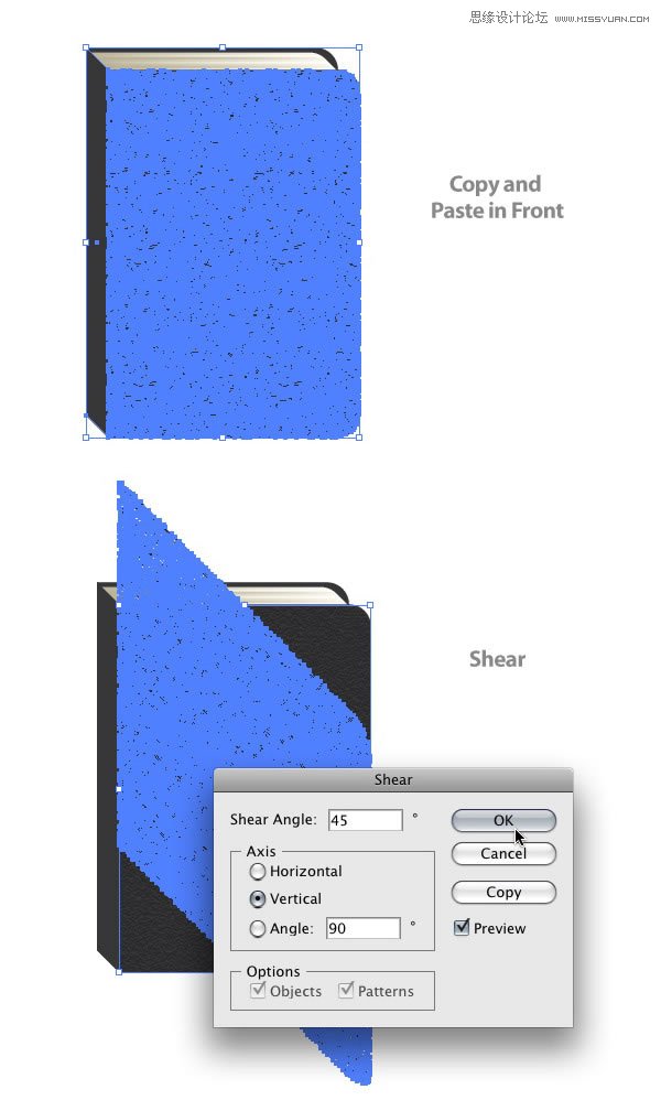 Illustrator绘制立体效果的黑色笔记本,破洛洛
