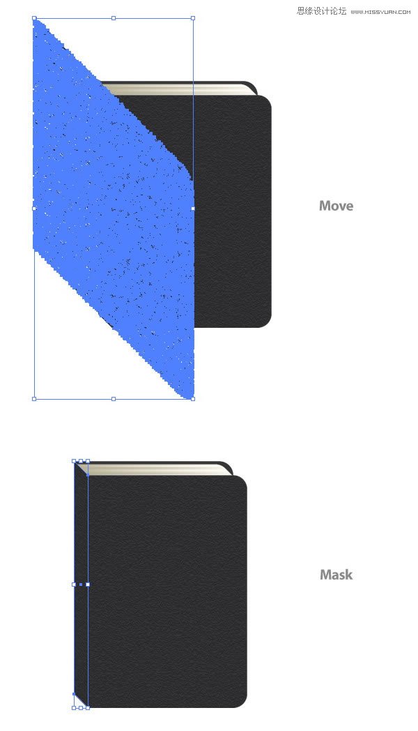 Illustrator绘制立体效果的黑色笔记本,破洛洛