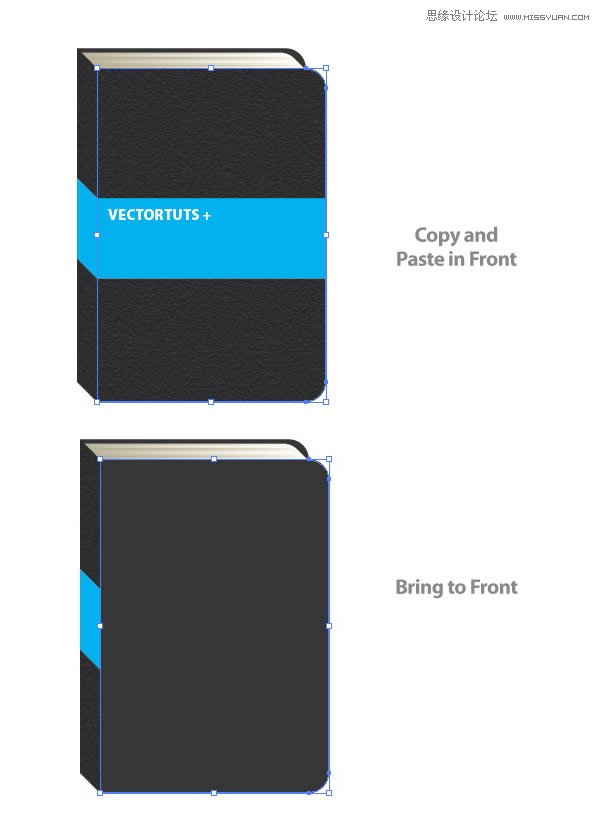 Illustrator绘制立体效果的黑色笔记本,破洛洛