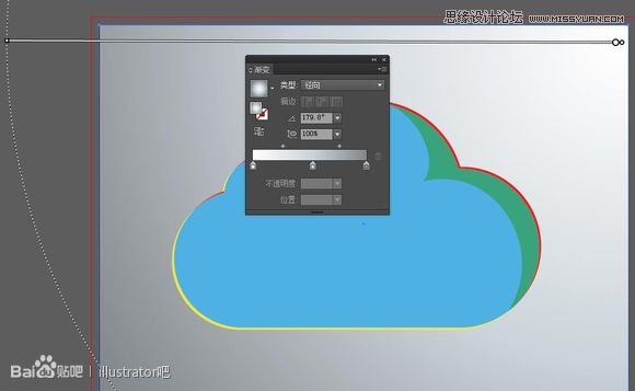 Illustrator绘制立体效果的白云云彩,破洛洛