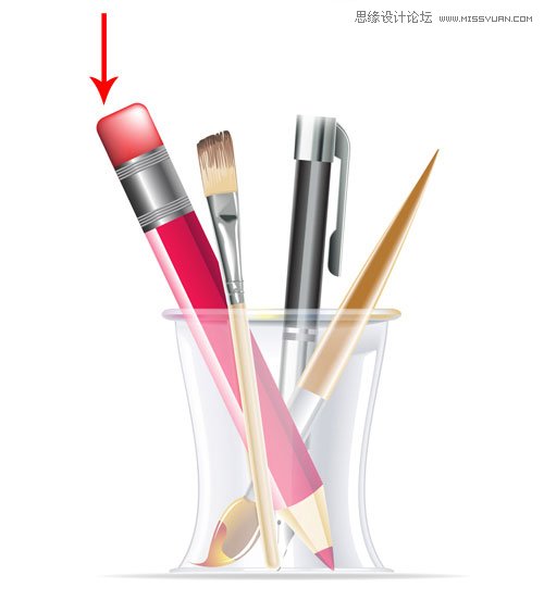 Illustrator绘制逼真的笔筒图标教程,破洛洛