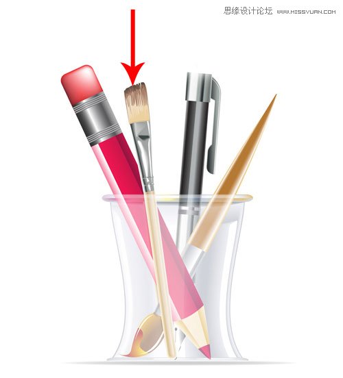 Illustrator绘制逼真的笔筒图标教程,破洛洛