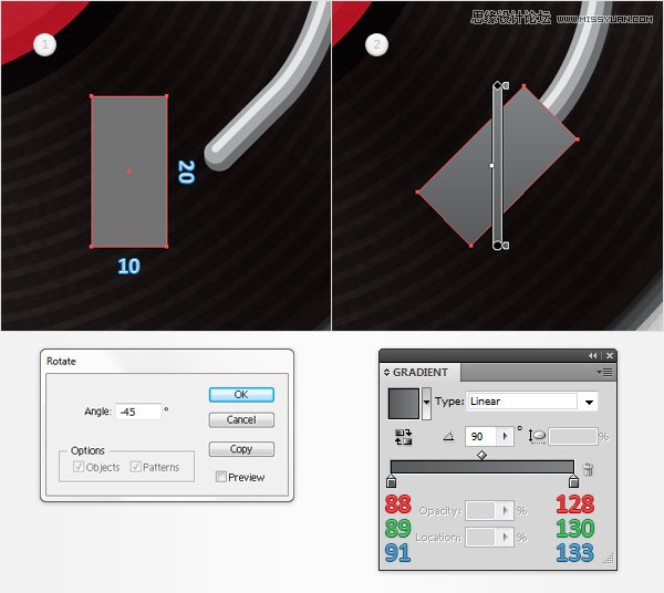 Illustrator创建立体风格的黑胶唱机图标,破洛洛
