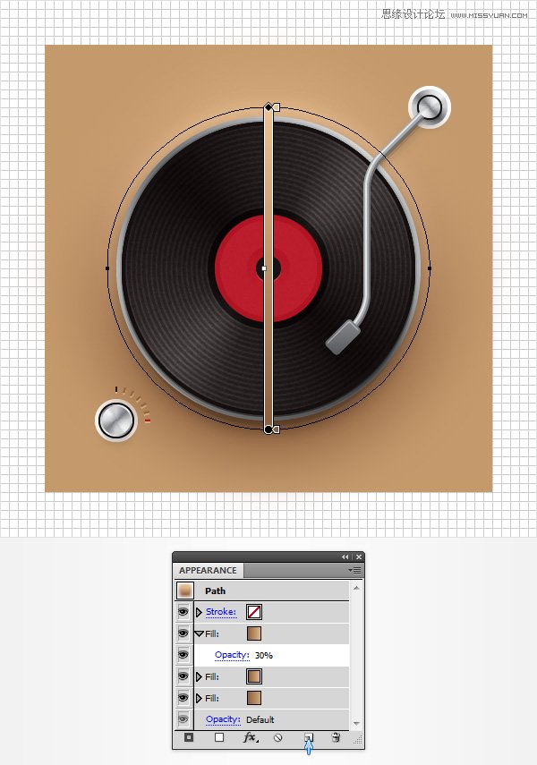 Illustrator创建立体风格的黑胶唱机图标,破洛洛