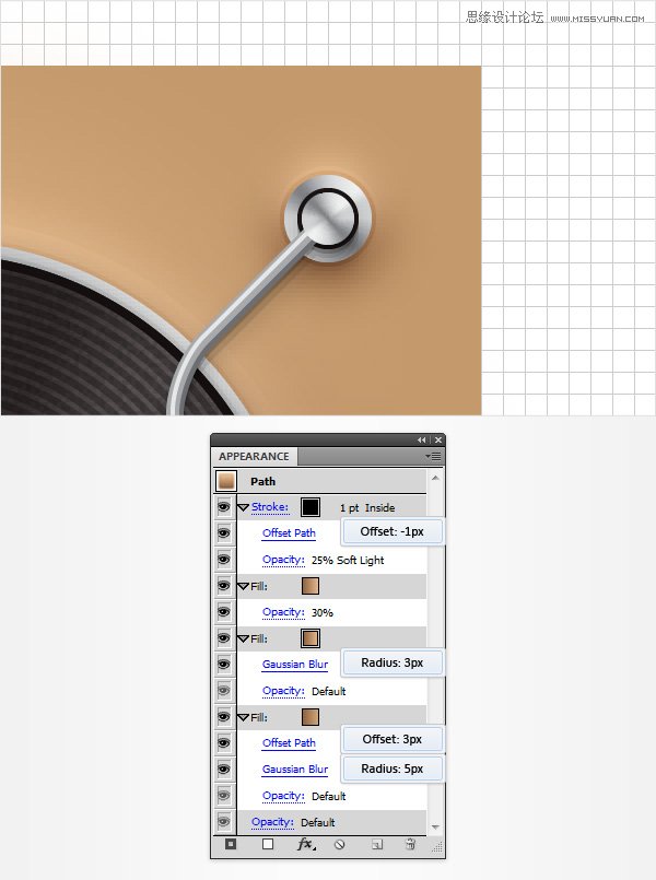 Illustrator创建立体风格的黑胶唱机图标,破洛洛