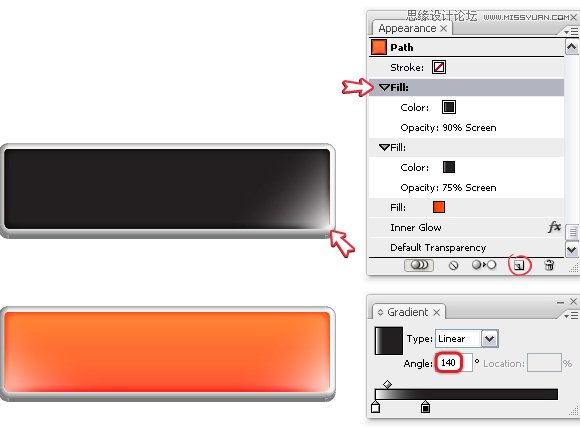 Illustrator实例教程：使用3D效果制作网页按钮,破洛洛
