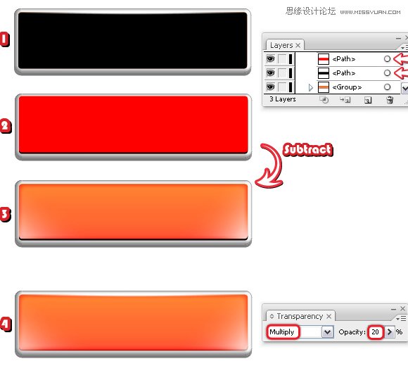 Illustrator实例教程：使用3D效果制作网页按钮,破洛洛