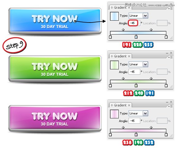 Illustrator实例教程：使用3D效果制作网页按钮,破洛洛