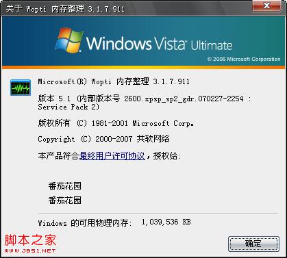 Windows优化大师Wopti内存管理教程