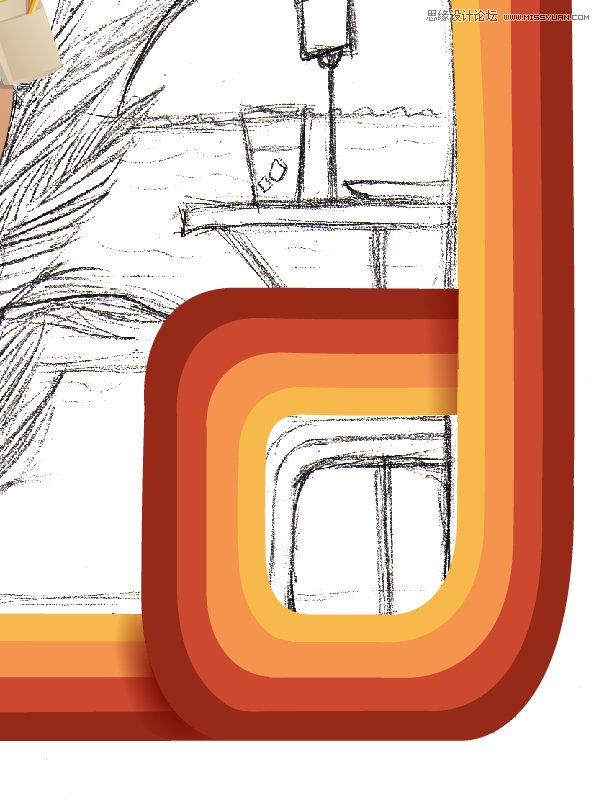 Illustrator绘制70年代的餐馆矢量插画教程,破洛洛