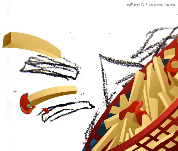 Illustrator绘制70年代的餐馆矢量插画教程,破洛洛