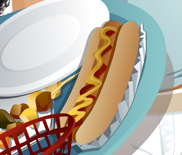 Illustrator绘制70年代的餐馆矢量插画教程,破洛洛