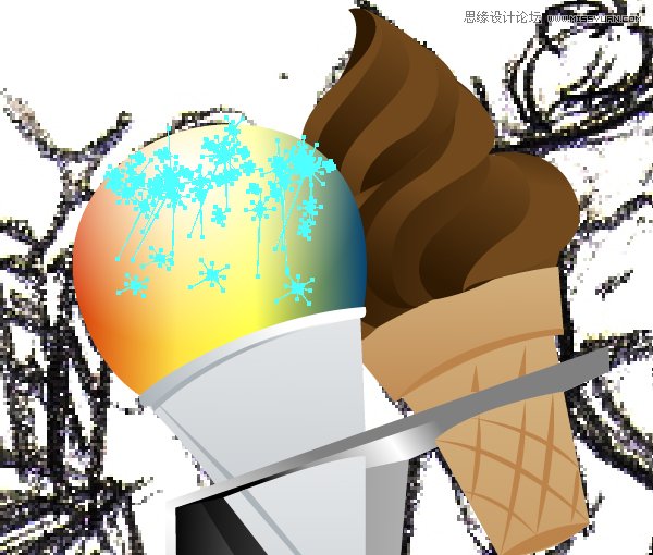 Illustrator绘制70年代的餐馆矢量插画教程,破洛洛