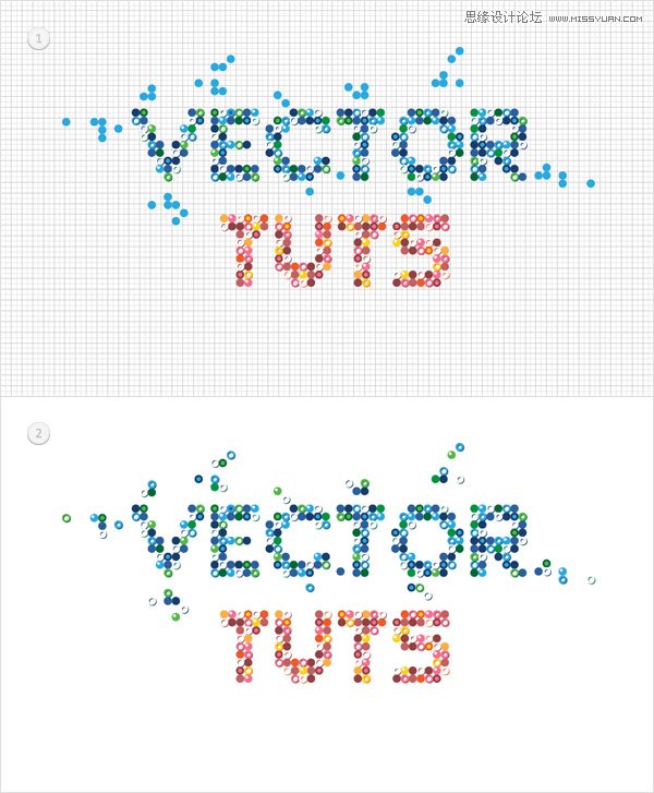 Illustrator制作马赛克效果的艺术字教程,破洛洛