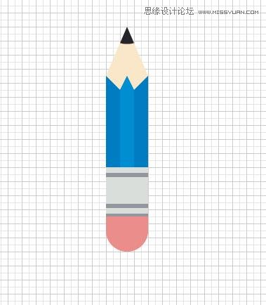 Illustrator使用艺术画笔绘制弯曲的铅笔,破洛洛