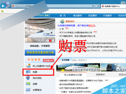 12306官网上购买火车票成功后怎么查询订单