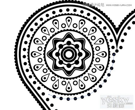 Illustrator绘制复杂图案矢量心形插画,破洛洛